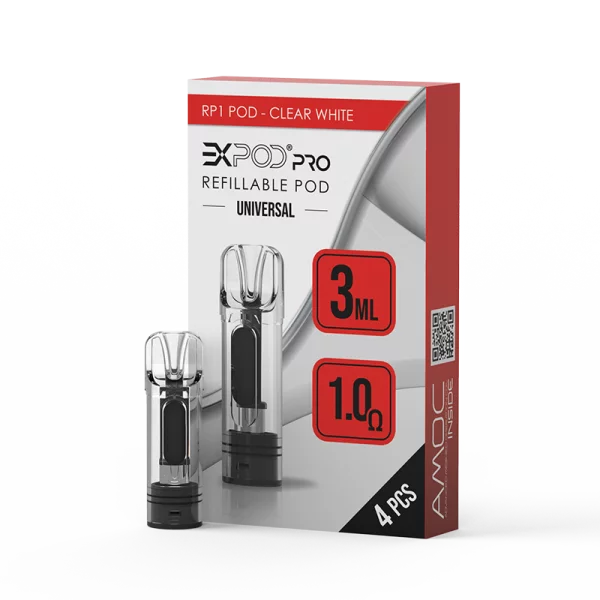 Expod Pro RP1 Refillable Pod - Clear White (4 Stück)