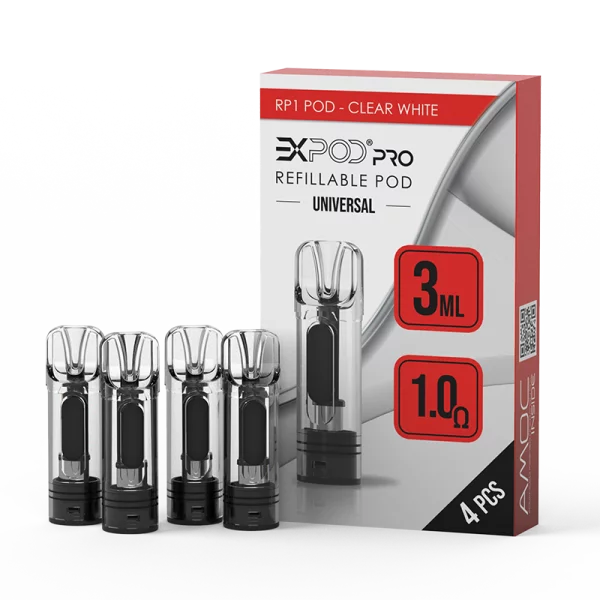 Expod Pro RP1 Refillable Pod - Clear White (4 Stück)