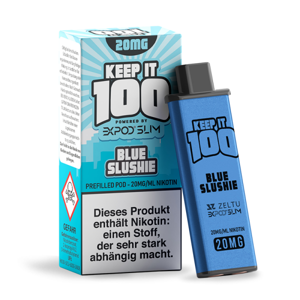 Expod Slim Prefilled Pod 2ml - Keep it 100 - Blue Slushie