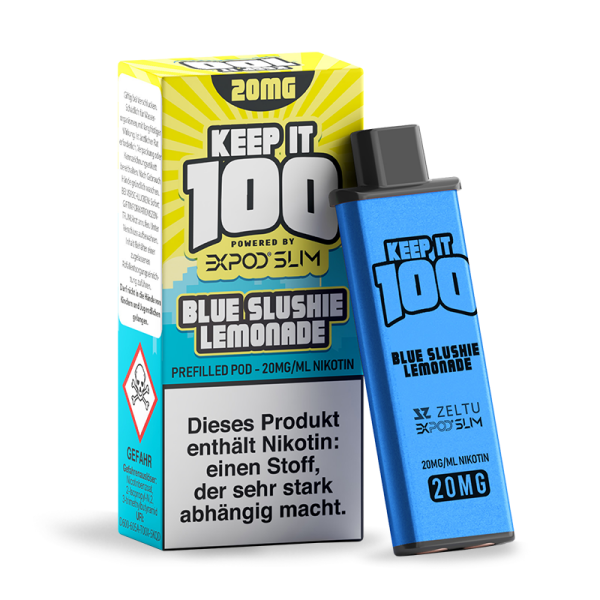 Expod Slim Prefilled Pod 2ml - Keep it 100 - Blue Slushie Lemonade