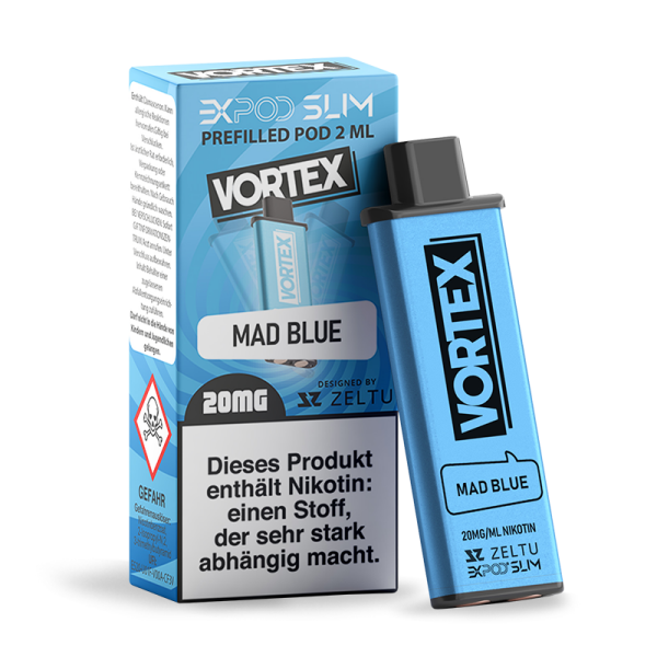 Expod Slim Prefilled Pod 2ml - Vortex - Mad Blue